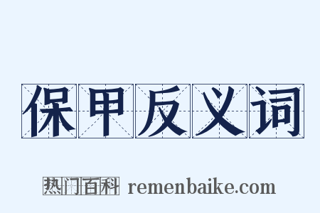 保甲反义词是什么意思的图片